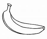 Banana Coloring Pages Color Kids Fruits sketch template