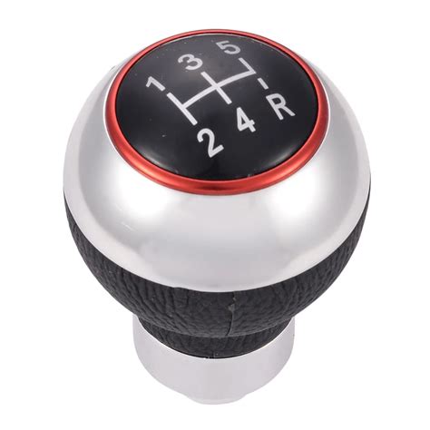 pcs  speed car gear shift knob aluminum car gear shifter black leather gear knobs  gear