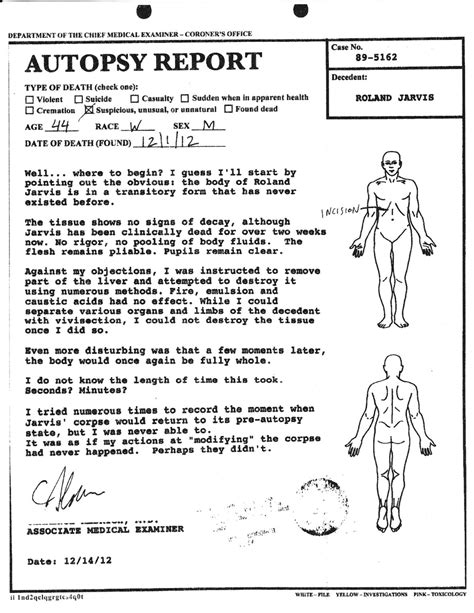 blank autopsy report template blank police report  autopsy report template
