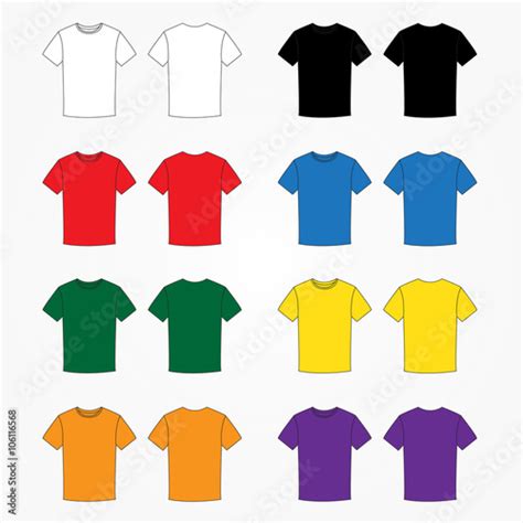 color  shirt template vector stock image  royalty  vector