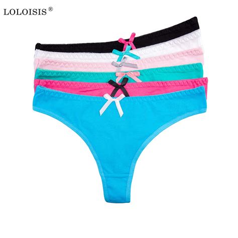 Loloisis Sexy Underwear Women Thongs And G Strings Cotton Panties