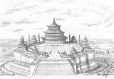 Ishtar Pagoda sketch template