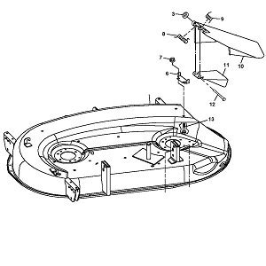 john deere  mower deck housing