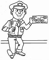 Coloring Mailman Pages Mail Postman Carrier Community Helpers Post Office Drawing Printable Preschool Jobs Colouring Color Getdrawings Google Search Sheets sketch template