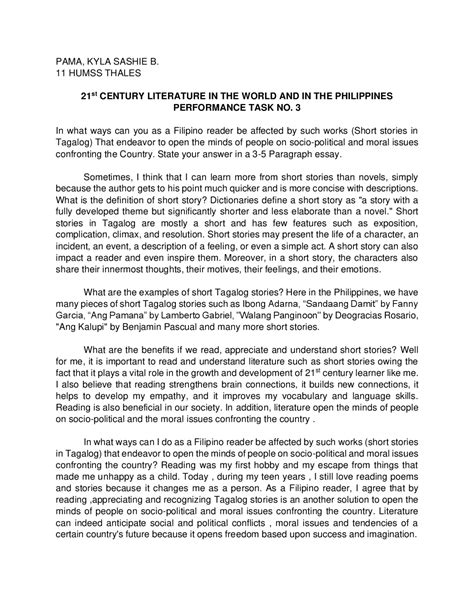 photo essay examples tagalog telegraph