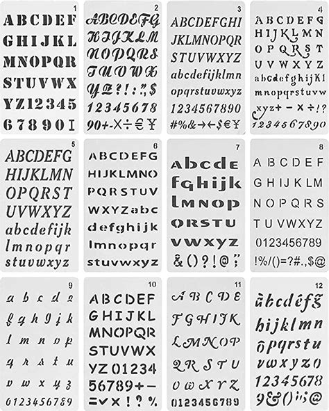 buy elvyagod letter stencils  pack     alphabet stencils