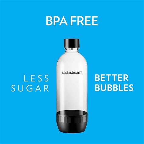 buy sodastream  liter dishwasher safe classic black carbonating bottle  count