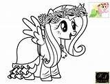 Fluttershy Coloring Pages Dress Kj Newer Post Her sketch template