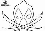 Deadpool Outline Coloring Pages Printable Adults Kids sketch template