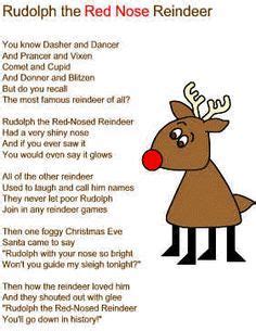 rudolph  red nosed reindeer lyrics christmas songs lyrics red