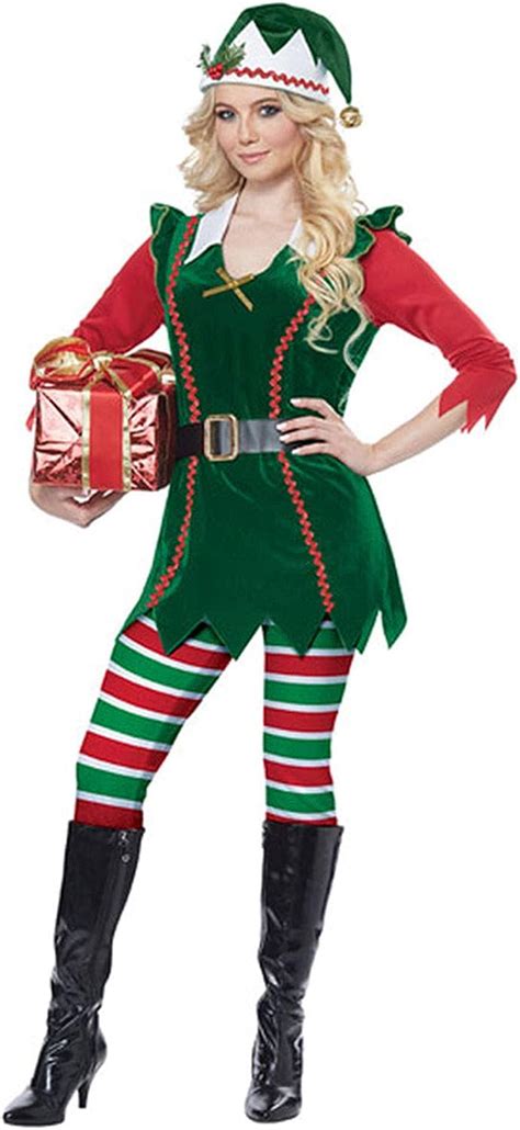 adult santa s elf costume christmas elf costume for women full set