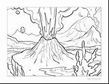 Coloring Volcano Explosion Pages Print Eruption Getcolorings Color sketch template
