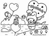Mewarnai Kawaii Cute Colouring Sanrio ぬりえ マイ メロディ サンリオ Cutekawaiiresources Clipart Coloringhome sketch template