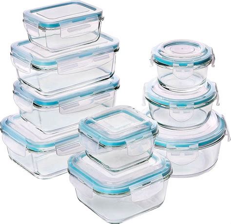 Utopia Kitchen Glass Food Storage Container Set 18