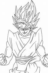 Goku Lineart Ssj2 Drawing Drawings Deviantart Manga Anime Getdrawings sketch template