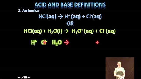 acid base definitions youtube