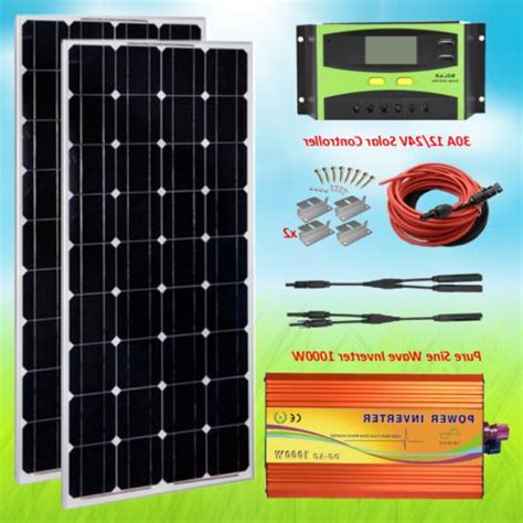 solar panel kit 200 watt 1000w pure sine