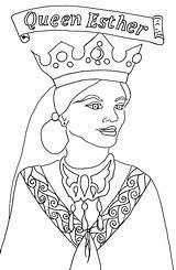 Coloring Esther Queen Pages Kids Printable Color Getcolorings sketch template