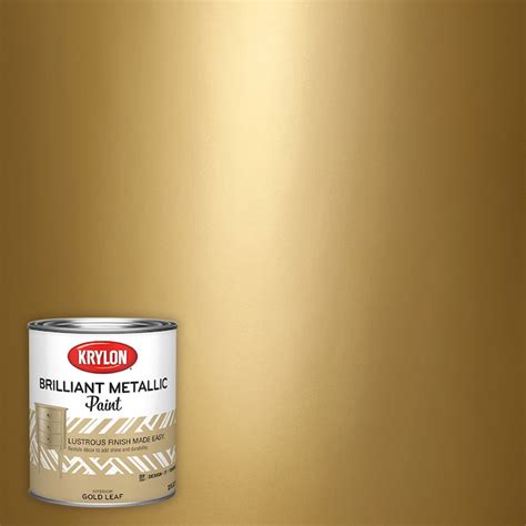 krylon gold leaf latex metallic paint  quart   craft paint