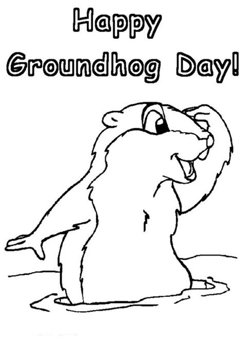 groundhog day coloring pages  printable coloring home
