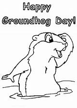 Coloring Groundhog Pages Printable Sheets Comments sketch template