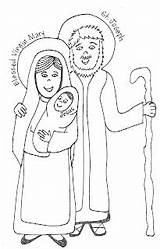 Holy Family Joseph Coloring Pages St Saint Saints Murals Catholic Printable Looktohimandberadiant Feast Shrine Easy Crafts Nativity Color Mary Print sketch template