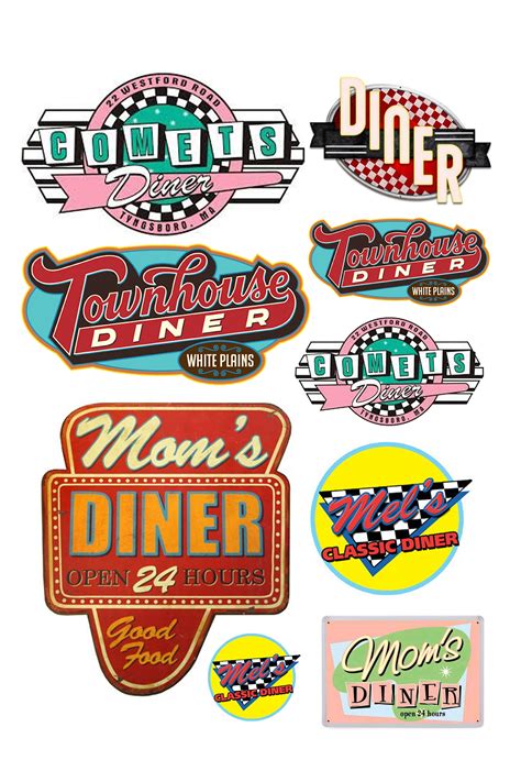 miniature scale model diorama vintage diner restaurant signs posters