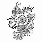 Mehndi Henna Template Flower Patterns Tattoo Style Drawing Border Set Ornamental Oriental Clipartmag sketch template