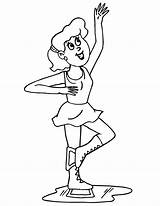 Coloring Skating Figure Pages Skater Clipart Ice Girl Spin Popular Library sketch template
