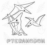 Pterodactyl Coloring Pages Getcolorings Dinosaur Color Pteranodon sketch template