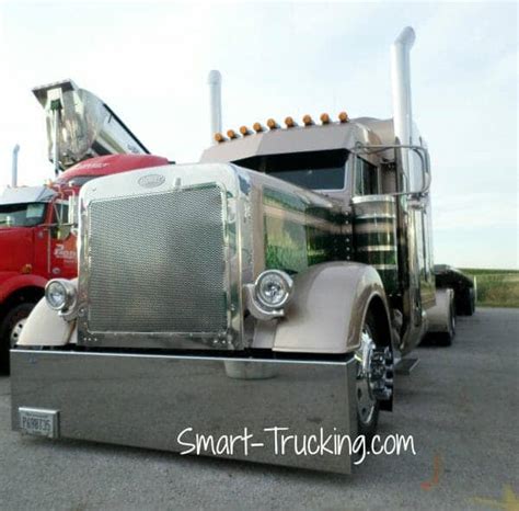 gray peterbilt   school  smart trucking