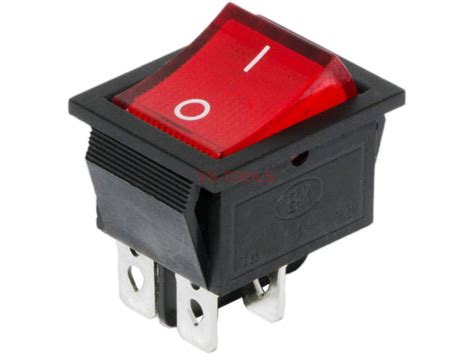 red button    pin dpst boat rocker switch