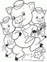 Cerditos Pigs sketch template