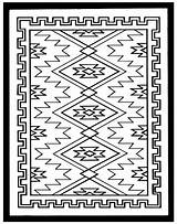 Navajo Southwestern Dover Muster Symbols Kokopelli Weaving Mapuches Indianer Designlooter Alfombras sketch template
