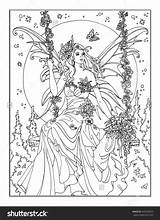 Coloring Fairy Fairies Hadas Elfen Ups Feen sketch template