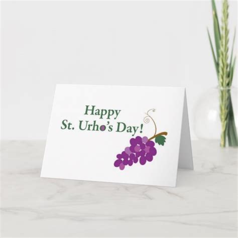 happy st urhos day  grapes card zazzlecom