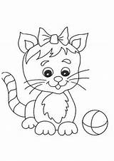 Coloring Cat Pages Kids sketch template