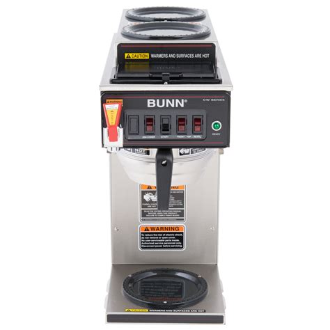 bunn  cwtf dv automatic  cup coffee brewer   upper warmers   warmer