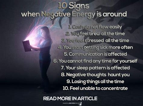 signs  negative energy  house