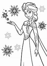 Coloring Pages Elsa Disney Frozen Procoloring Cartoon Snow Print sketch template