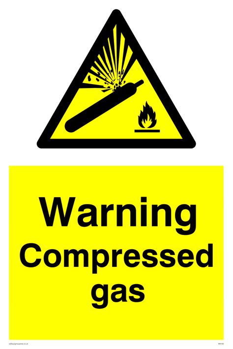 compressed gas  safety sign supplies