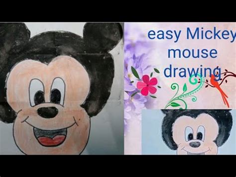 easy mickey mouse drawing youtube
