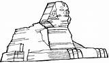 Sphinx Coloring Great Giza Drawing Cartoon Egypt Drawings Realistic Clipart Pencil Sketch Kids Cliparts Clip Popular sketch template