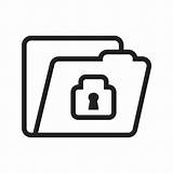Confidential Lock Folder Iconfinder sketch template