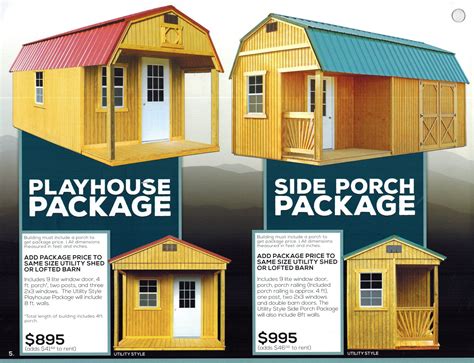 hickory  playhouse side porch package shed