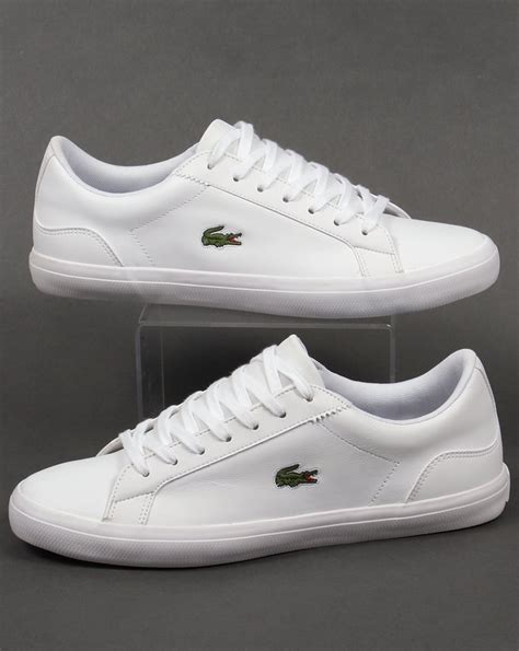 lacoste lerond leather trainers white  casual classics