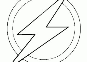 flash symbol coloring page coloring pages