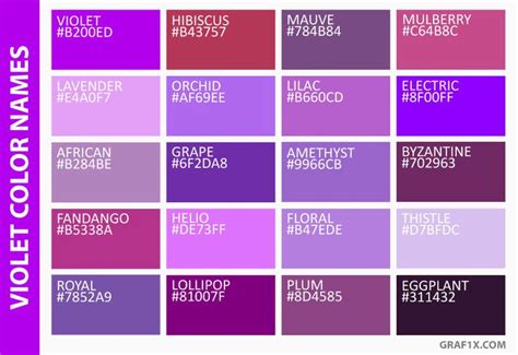 list  colors  color names purple color names color palette challenge color meanings
