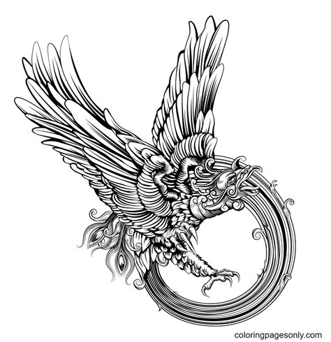 phoenix coloring pages  printable coloring pages