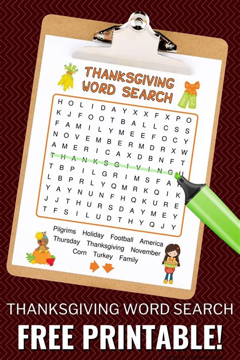 printable thanksgiving word searches    family